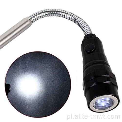 Teleskopowe narzędzie do odbioru z latarką LED